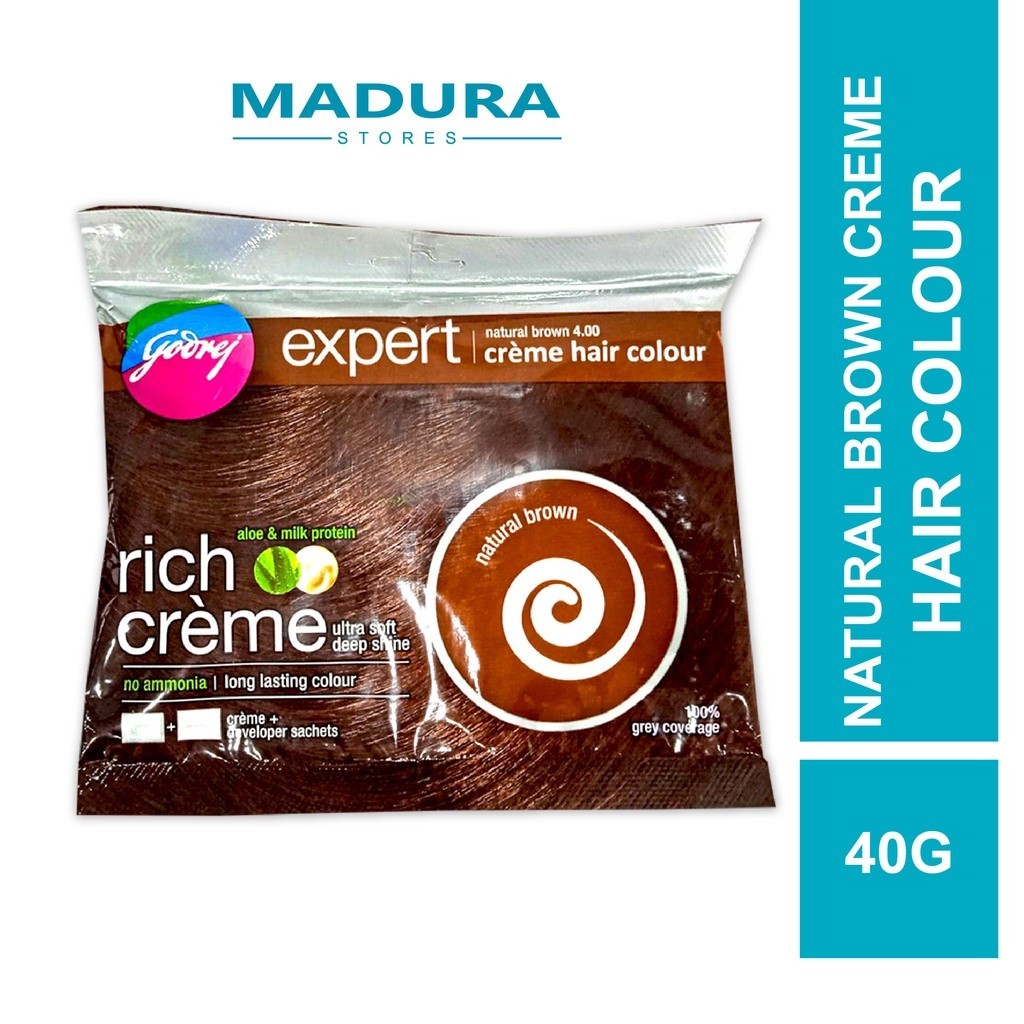 Godrej Expert Rich Creme Hair Colour 20g (Natural Brown) | Shopee Malaysia