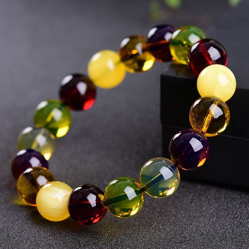 蜜蜡琥珀多宝手串原矿蓝珀金珀血珀九紫离火手链情侣转运Amber bracelet4.1 | Shopee Malaysia