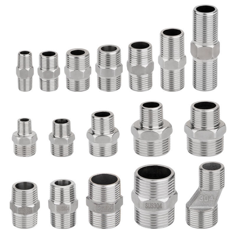 Beduan 3/4" Male To 3/4"Male NPT Hex Nipple Stainless Steel Pipe Fitting (Pack Of 2