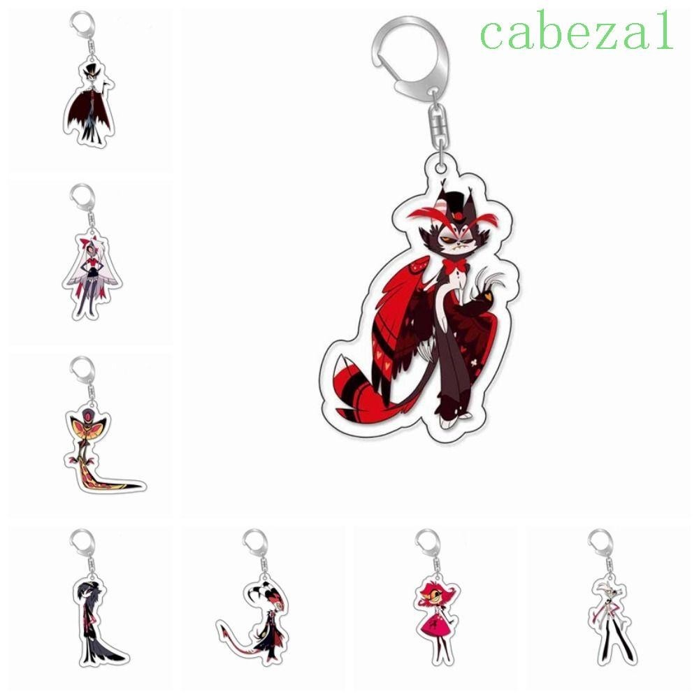 CABEZA Hazbin Keychain, Acrylic Keychain Alastor Hazbin Hotel Keyring ...