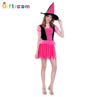 24 Hours Delivery B cosplay Halloween Costume Pink Skirt Witch Devil ...