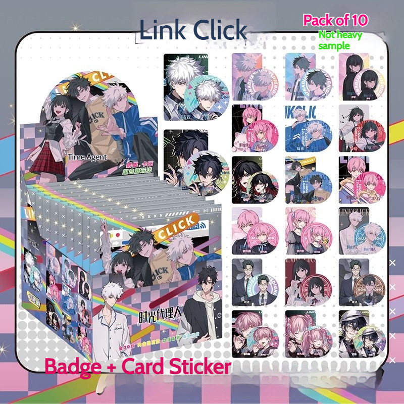 Link Click Double-Flashing Badge Card Sticker Blind Box Qiao Ling Cos ...