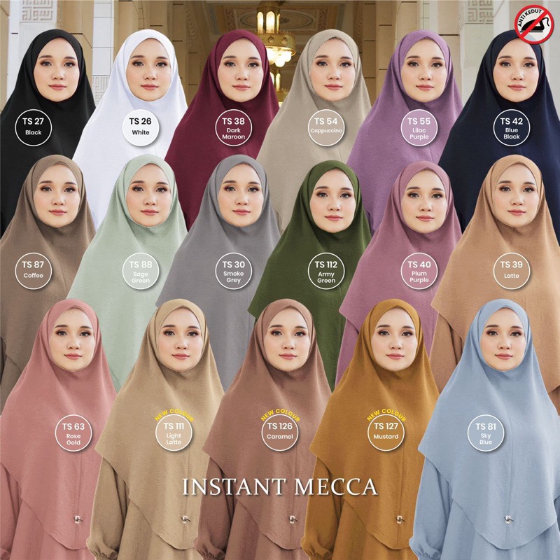 Instant Mecca Tudung Instant Tali Tieback Tudung Sarung Ironless Labuh ...