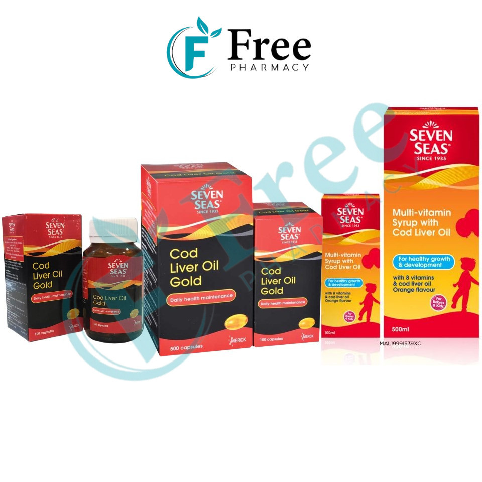 Free Pharmacy Sevenseas Cod Liver Oil Gold 500s FREE 100s / 100s ...