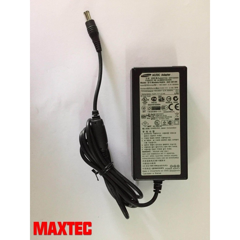 SAMSUNG AC/DC ADAPTER 14V/ 2.14A （DC PLUG） | Shopee Malaysia
