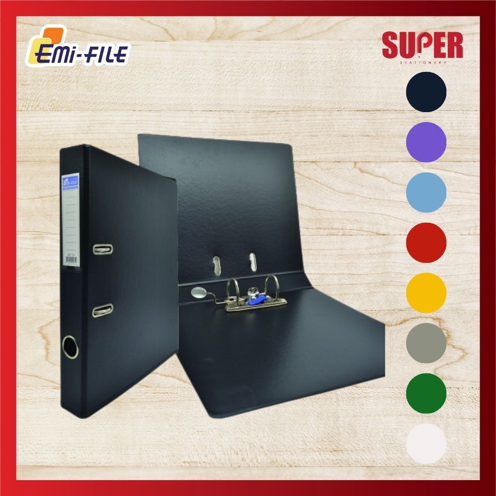 [super stationery] Fail Lengkung Tuas Emi A4 Berwarna 3 Inci / Emi 3 ...