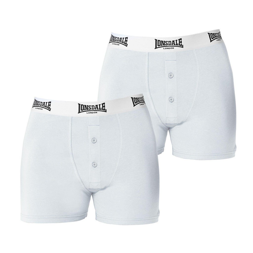 Lonsdale Mens 2 Pack Boxers Mens White Sports Direct Shopee Malaysia