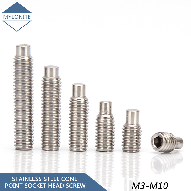 304 Stainless Steel Set Screw with Convex End M3 M4 M5 M6 M8 M10 ...