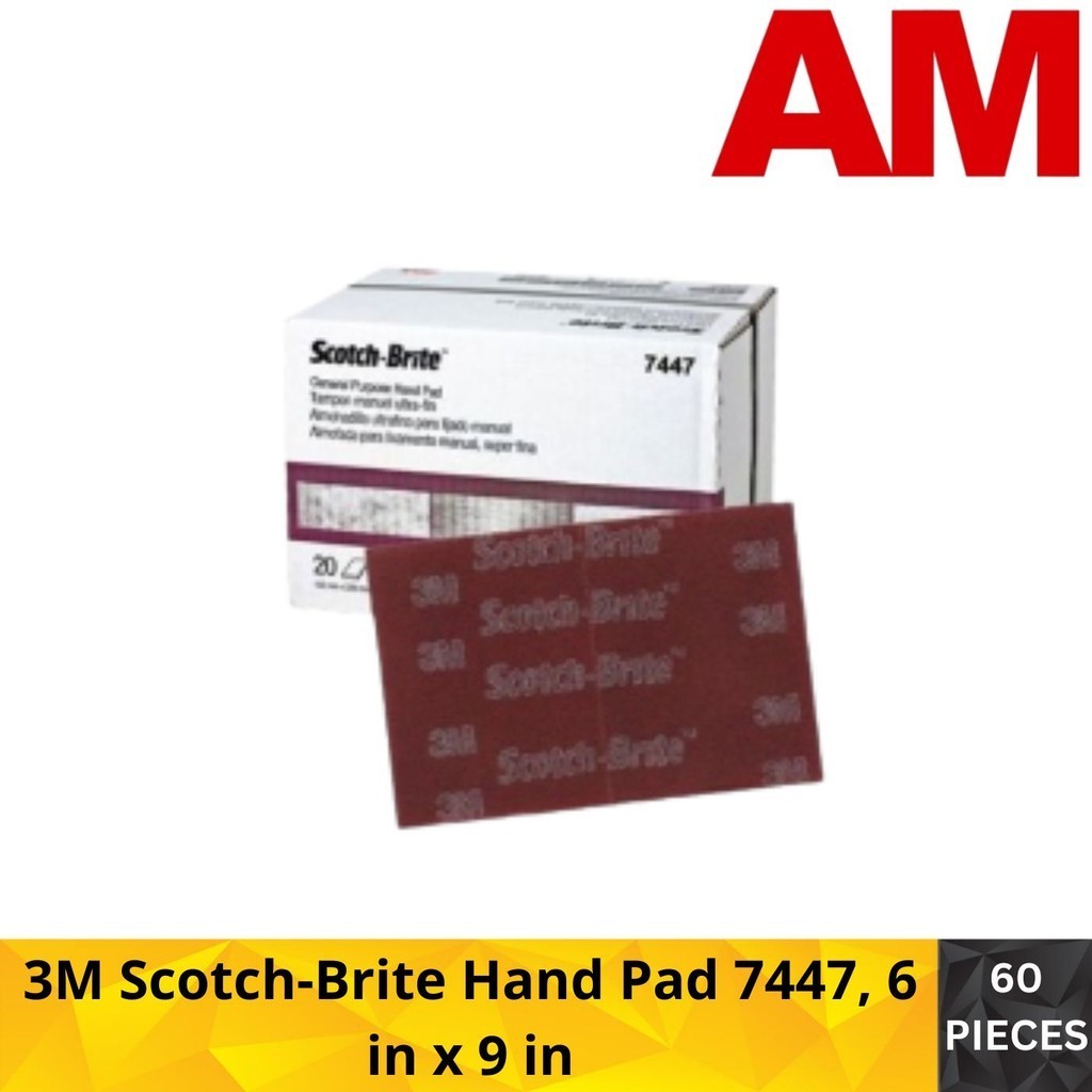Scotch-Brite Hand Pad 7447, 6 in x 9 in (60 Pcs Per Box) | Shopee Malaysia
