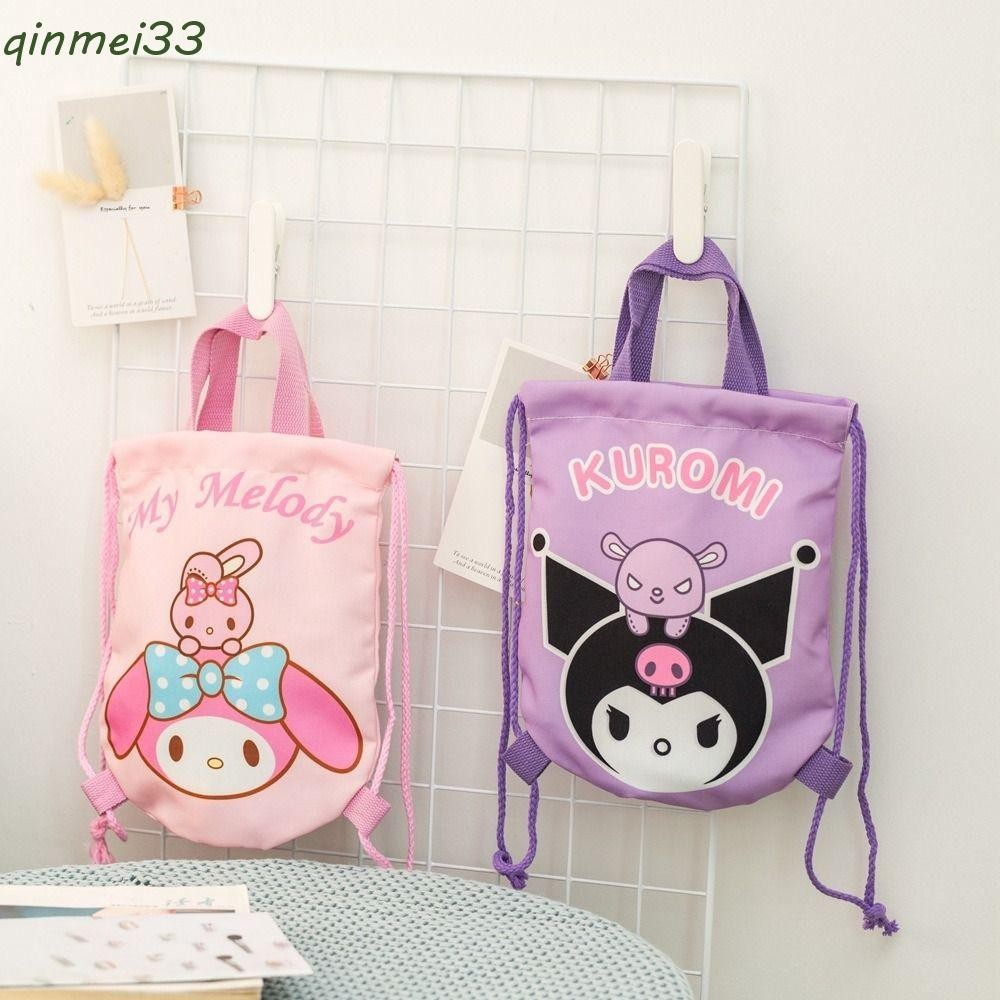 QINMEI Cartoon Canvas Handbag Environment-Friendly Portable Folding ...