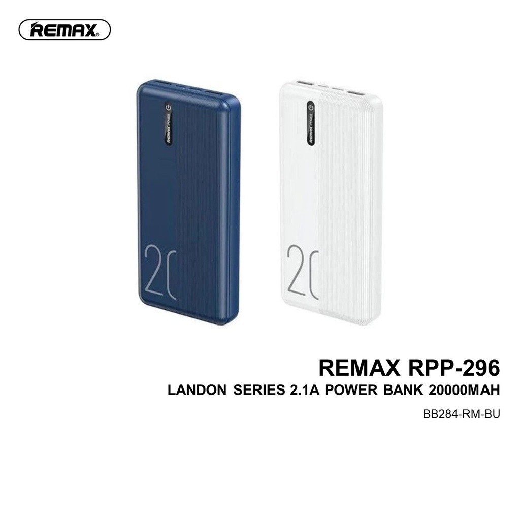 Remax RPP-296 20000mAh Power Bank Dual In And Out Power Bank | Shopee ...