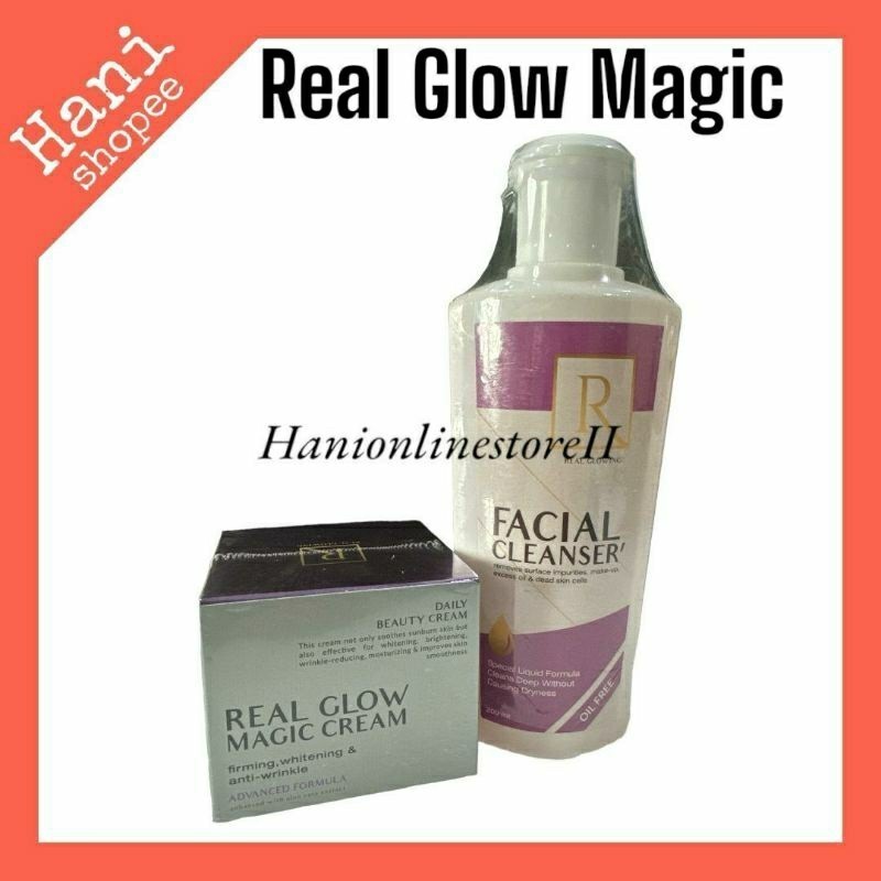 Real Glow Magic Cream + Face Wash (Kkm Approved) Shopee Malaysia