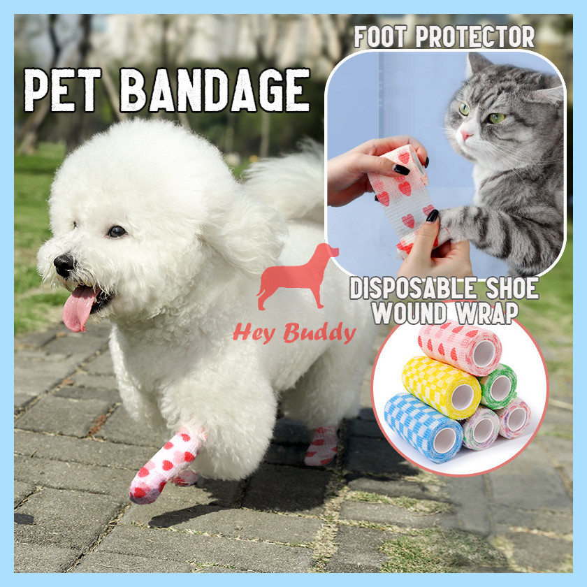 Dog Bandage Pet Shoe Foot Wraps Pet Bandage Dog Cat Foot Cover Dog Paws
