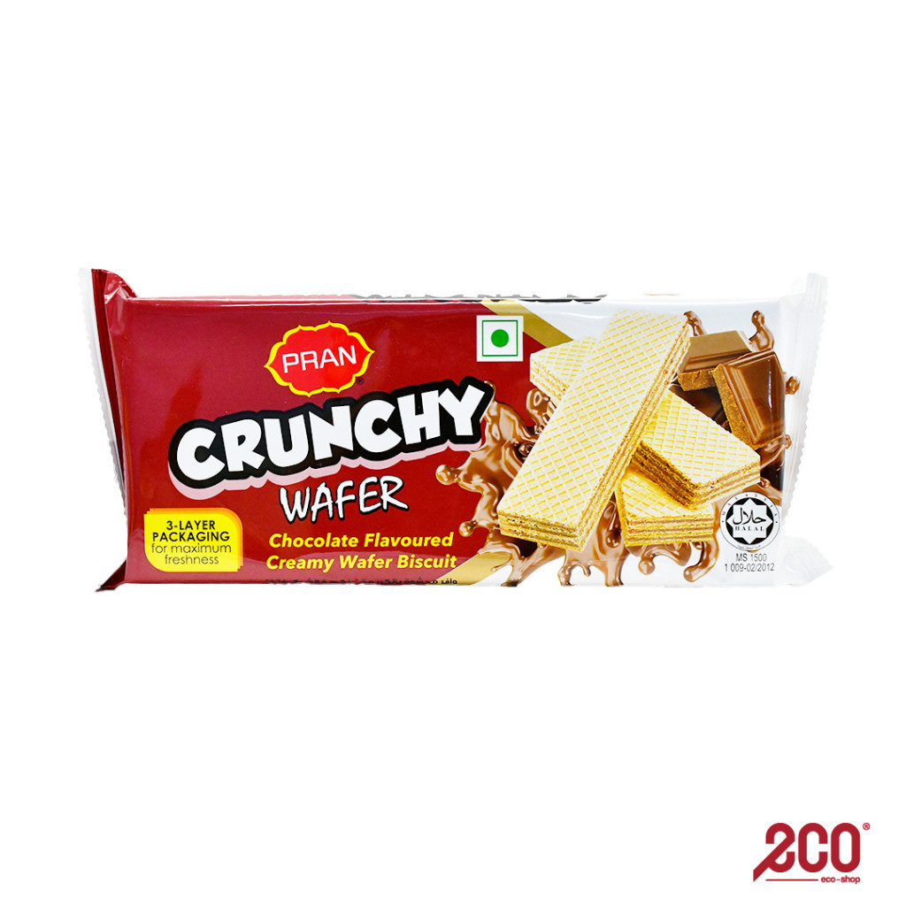 Pran Crunchy Chocolate Flavoured Creamy Wafer Biscuit 100G - AB-L006 ...