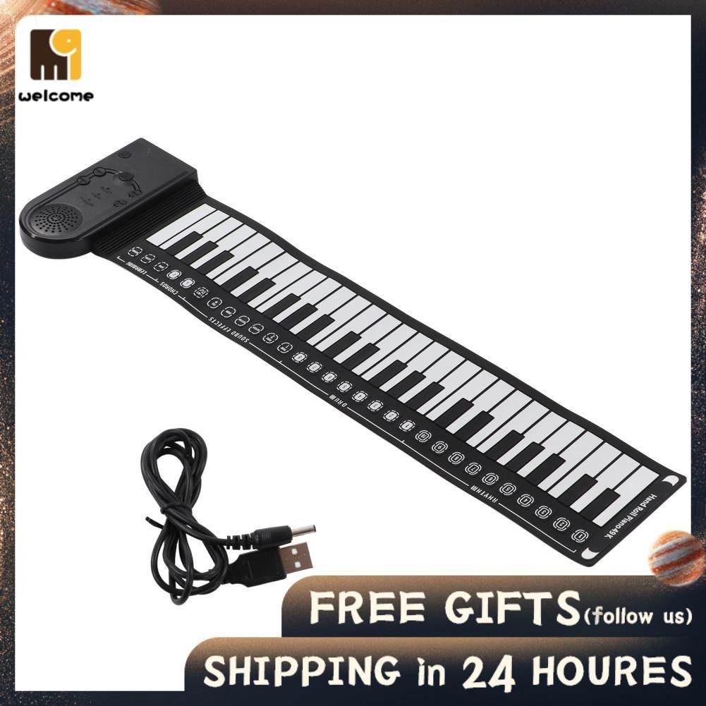 Welcomehome Hand Roll Piano 49 Key Portable Foldable Electric Keyboard ...