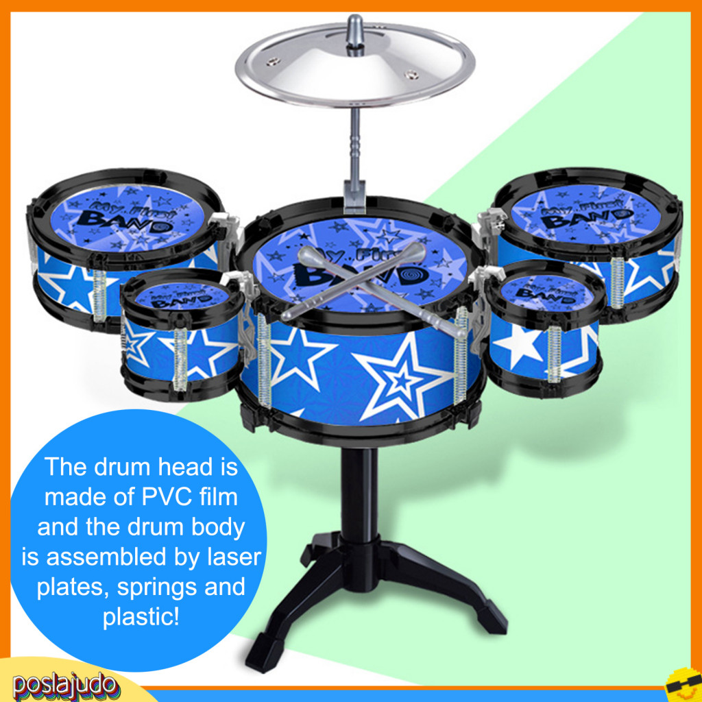 [poslajudo] Drum Set Novelty Hand-eye Coordination Plastic Children ...