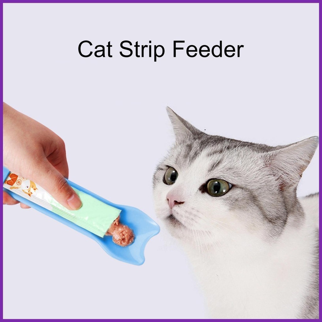 Cat Strip Feeder Spoon Cat Food Squeeze Feeder Clean and Hygienic ...