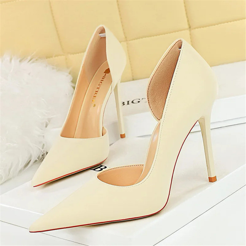 10 Colors Women 10.5cm High Heels Blue Pumps Lady Wedding Evening Party Purple Peach Heels Silk Satin Nightclub Prom Dress Shoes Shopee Malaysia