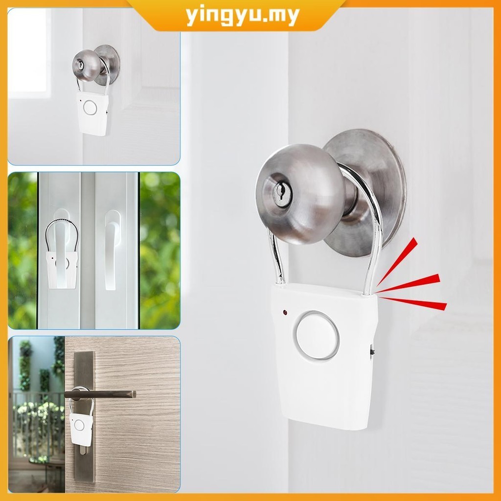 Door Handle Alarm 110dB Door Security Alarm with Adjustable Settings