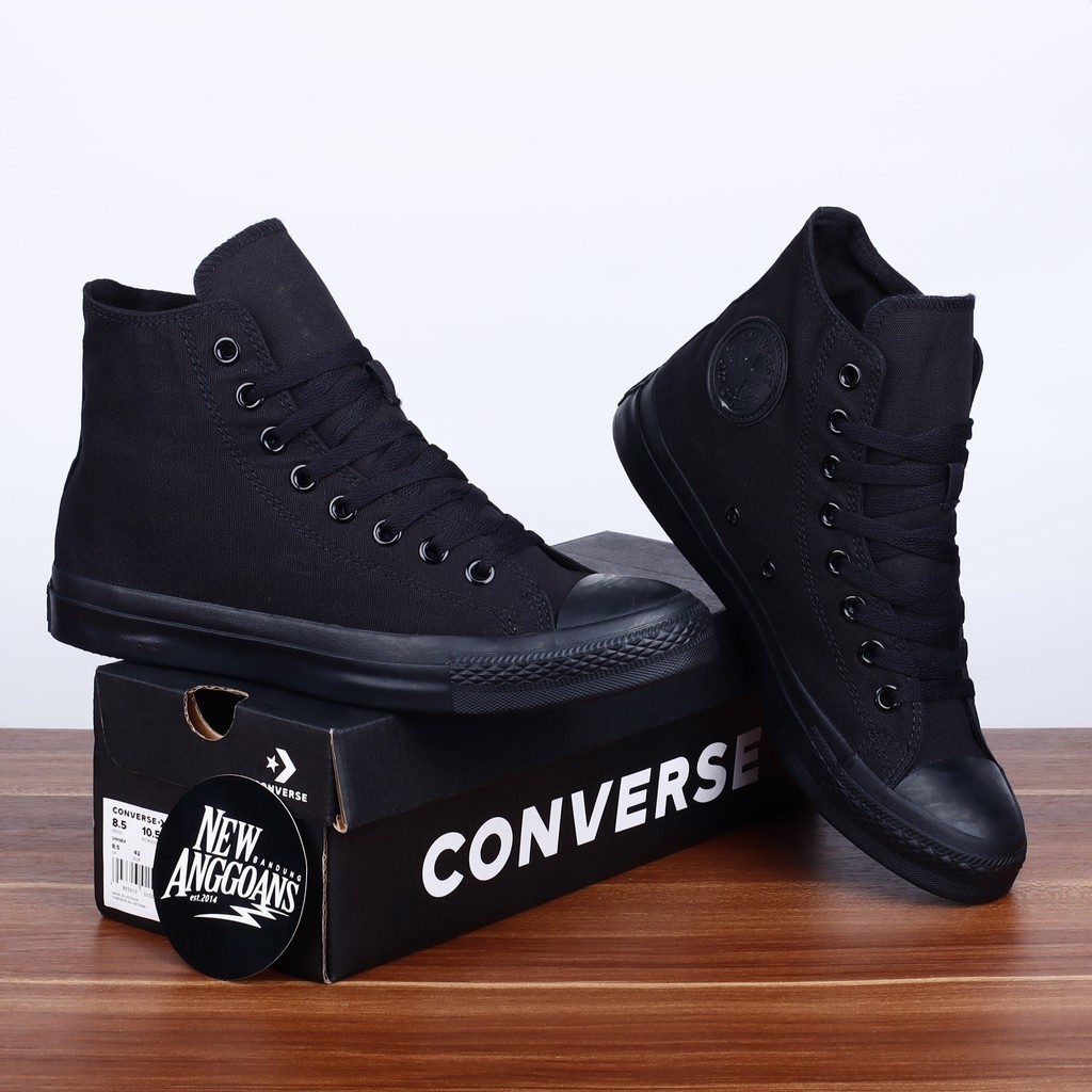 Black Convers Shoes. Ct Chuck Taylor All Star Classic Basic All Full 