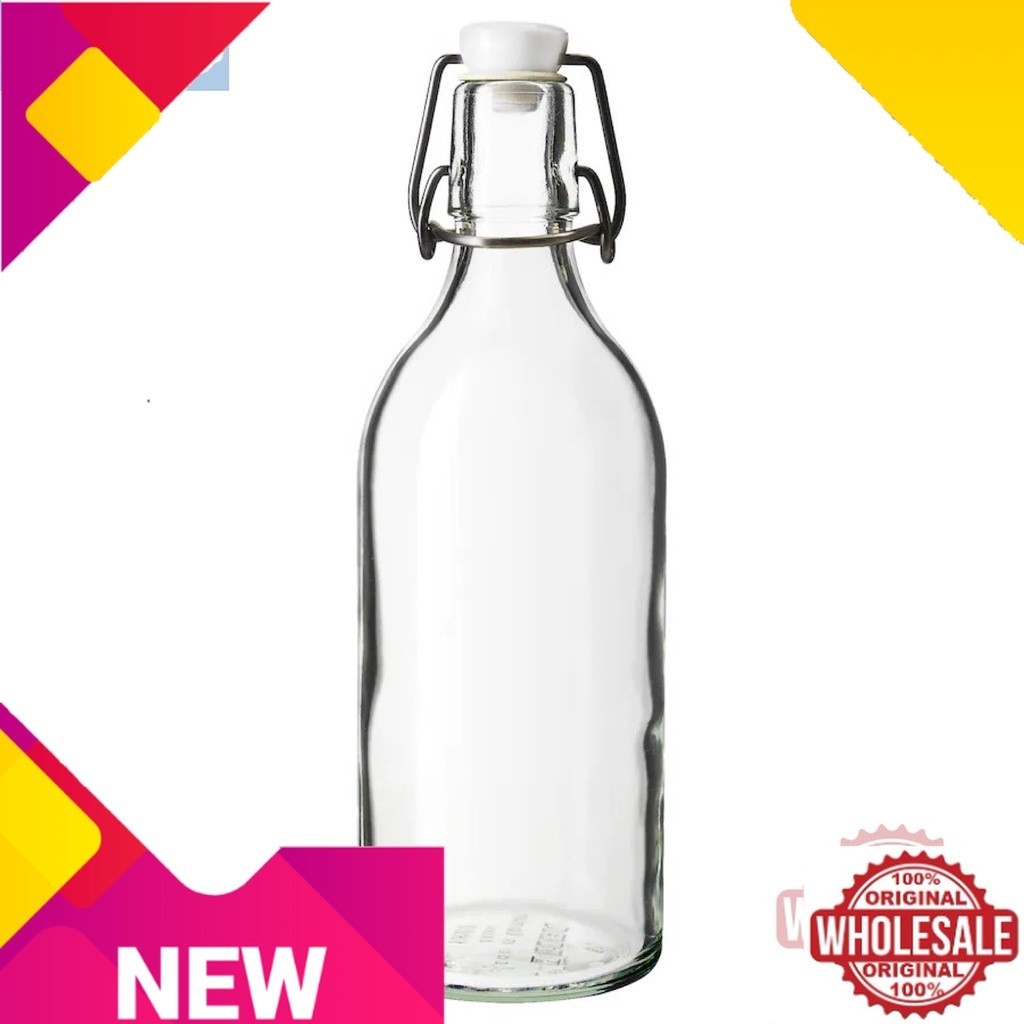 VARIOUS STYLE DESIGNE IKEA BOTTLE WITH STOPPER CLEAR GLASS JUGS