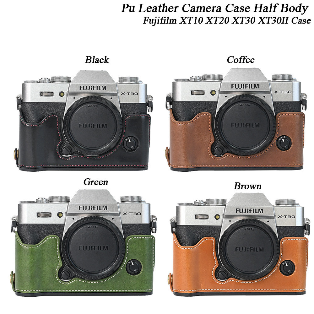 Kamera Xt10 Xt20 PU Leather Camera Case Half Bag Body With Wrist