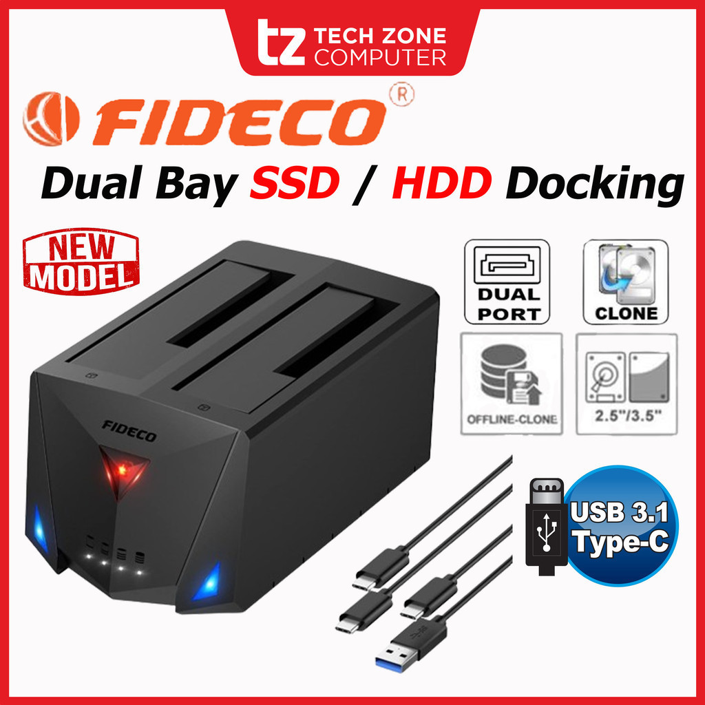 Fideco Universal Hard Drive Docking Station FIDECO YPZ220C USB Gen