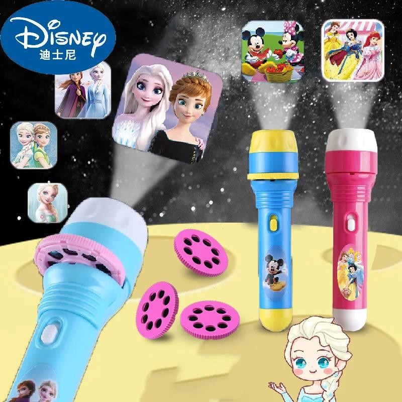 Anime Disney Frozen Projection Flashlight Cartoon Elsa Anna Mickey ...