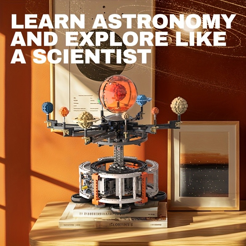 2025 STEM Solar System Building Kit Toys with Rotating Sun, Earth ...