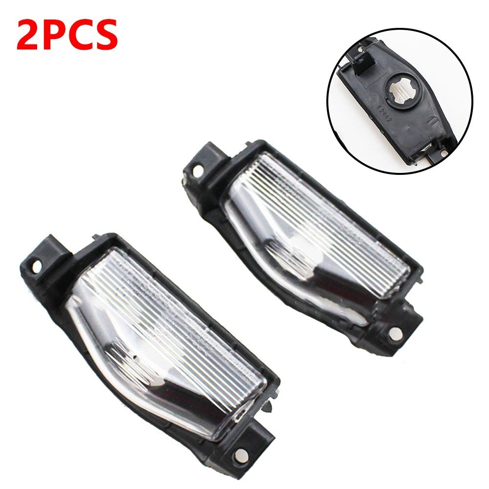 【New product】2Pcs License Plate Light Rear Bumper Lamp Housing Cover ...