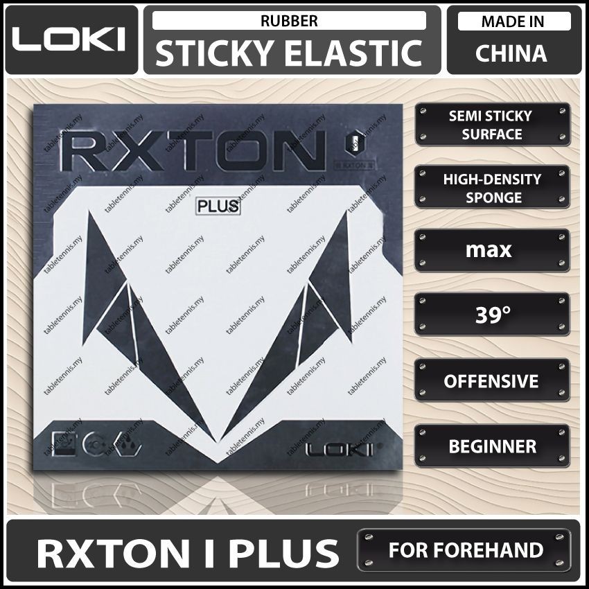 Loki Rxton 1 Plus Semi Sticky Elastic Table Tennis Rubber Getah Ping ...