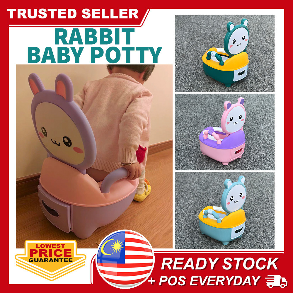 RABBIT BABY POTTY kid Safe Toilet Potties Training | Shopee Malaysia