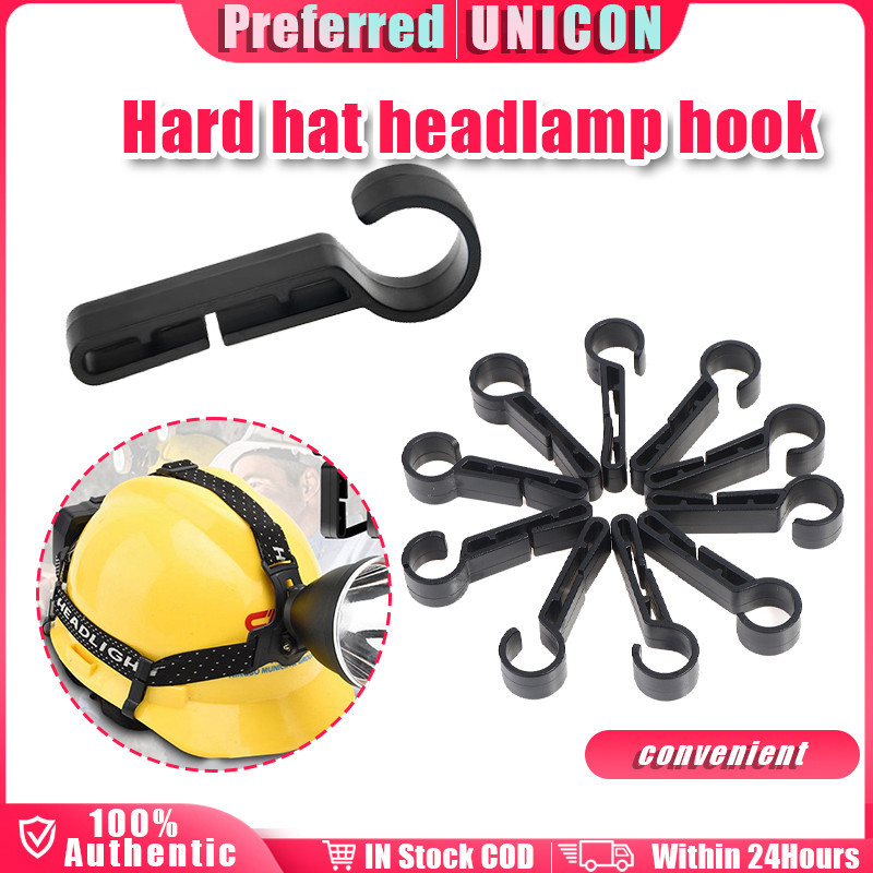 10Pcs Durable Helmet Clips Hooks for Hard Hats and Helmets Black ...