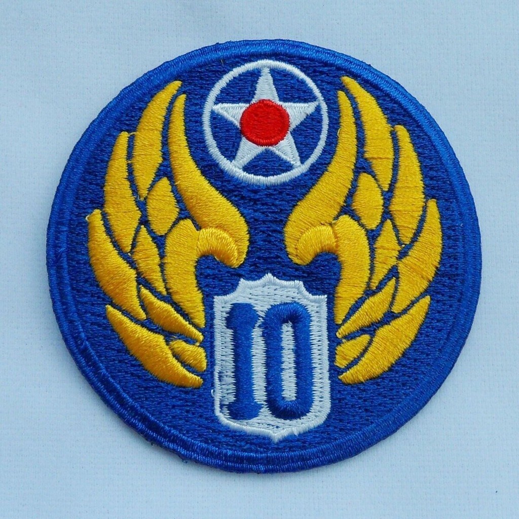 WW2 US Army Air Forces Patch 10th AAF AF Jacket Embroidered Patch ...