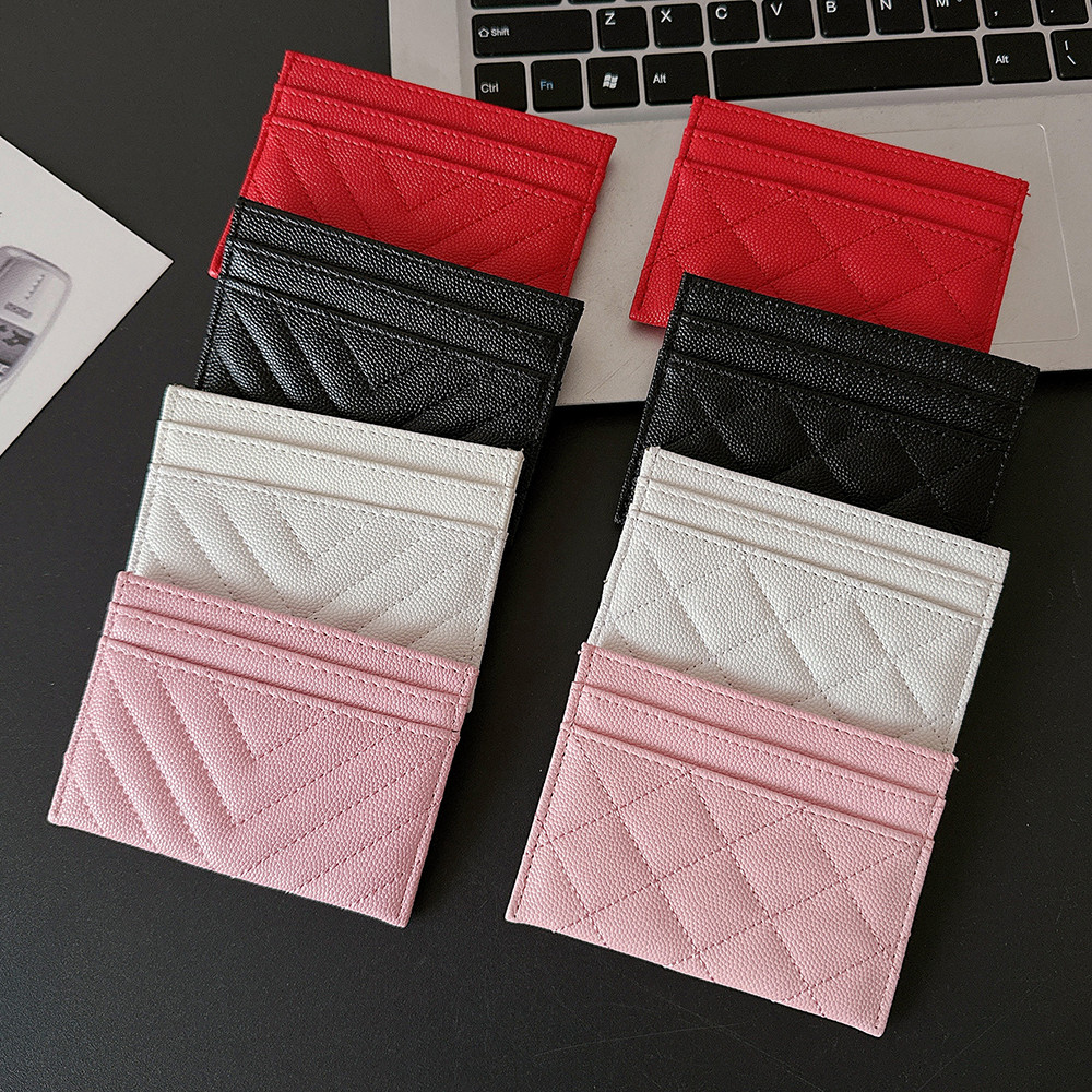 Unique Embroidered Diamond Pattern Card Holders Wallet, Slim Design ...