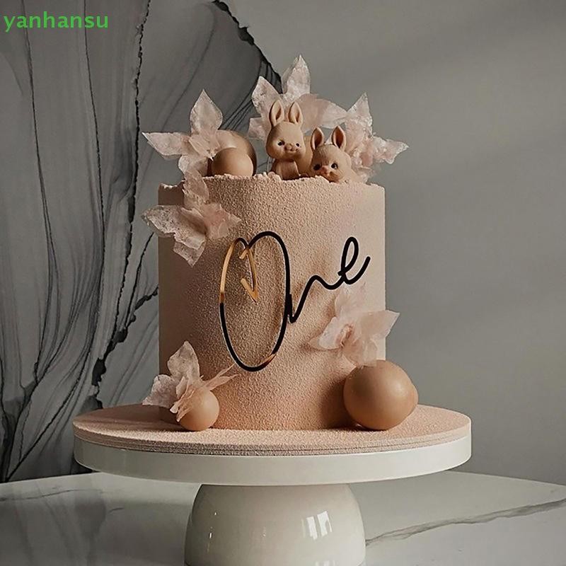 [SGA] New One Happy Birthday Cake Topper Acrylic Rose Gold One Cupcake ...
