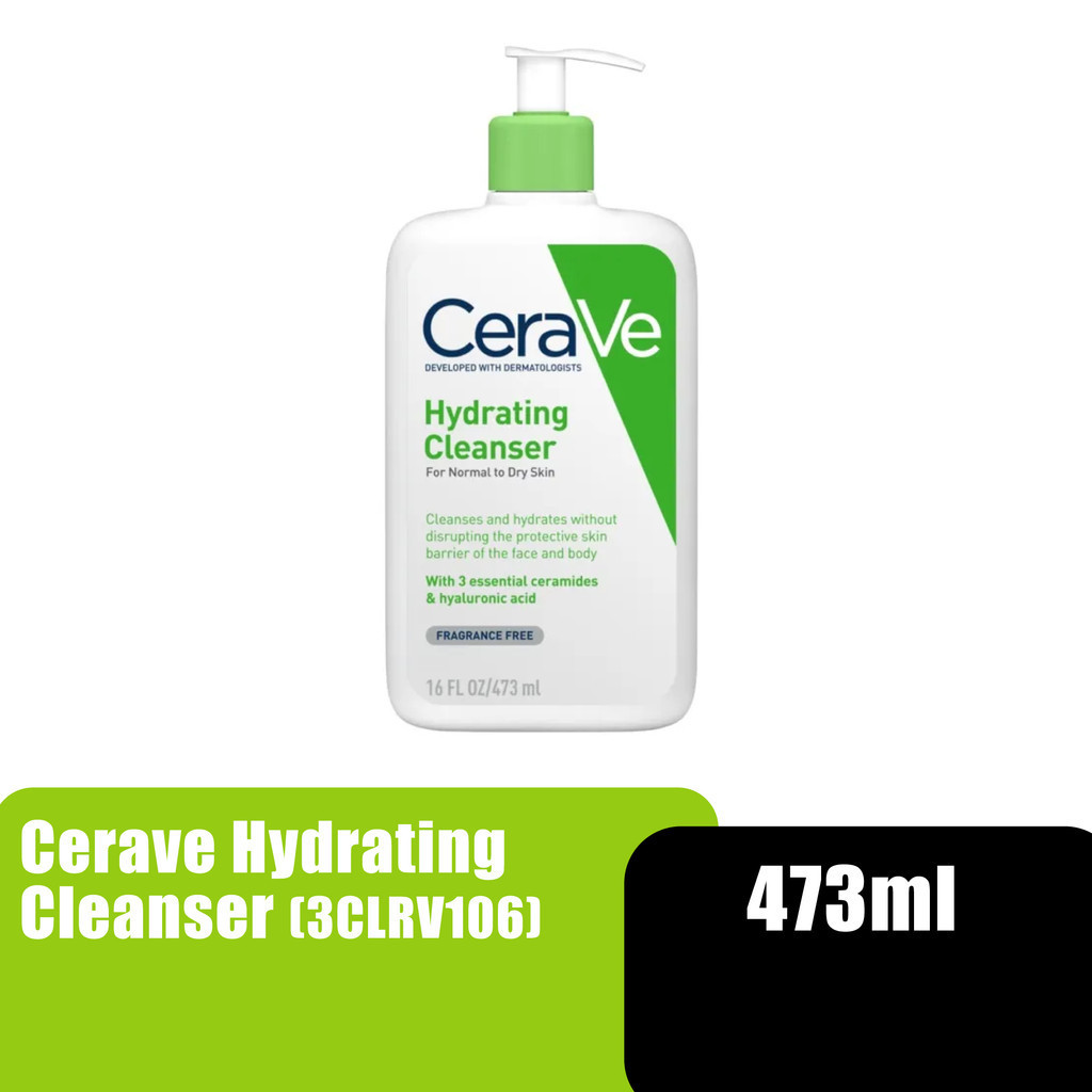 Cerave Hydrating Face Cleanser 473ml For Face Wash For Normal To Dry