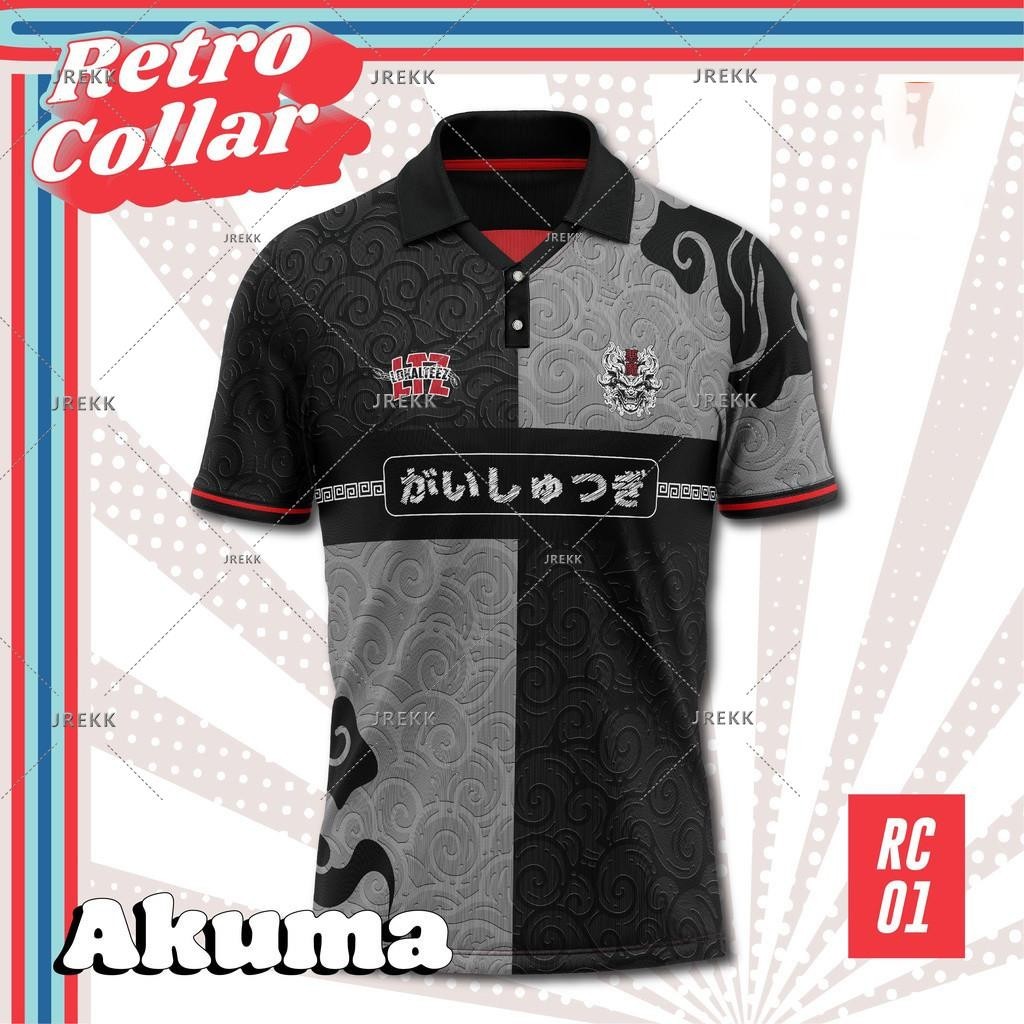 RC01 Japanese DOKUSU Edition AKUMA 280GSM Lycra Retro Collar Jersey ...