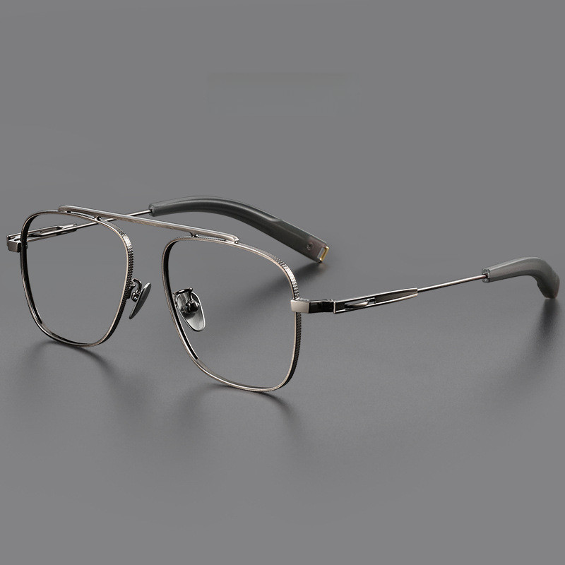 Retro Ultra Light Spectacles Frame Titanium Fashion Pilot Eyeglasses ...