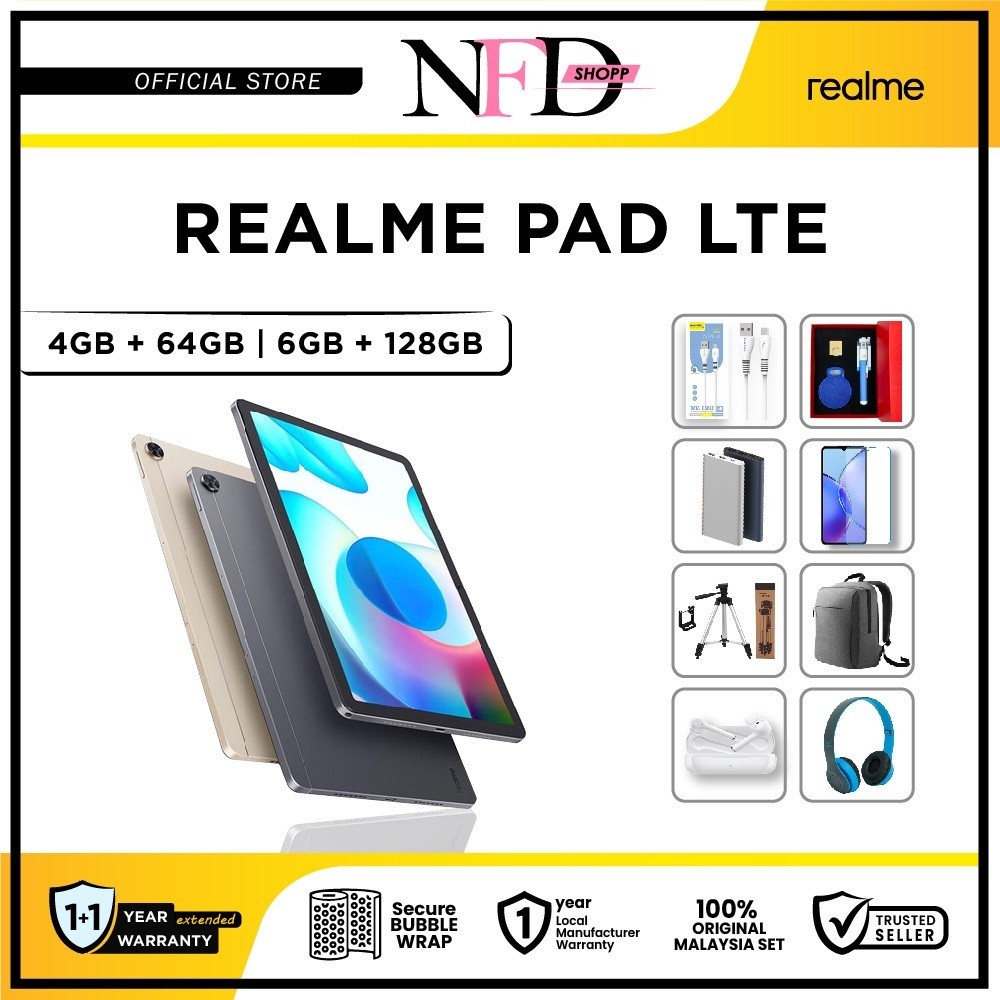 REALME Pad LTE [4GB RAM 64GB ROM] [6GB RAM 128GB ROM] - Original REALME ...