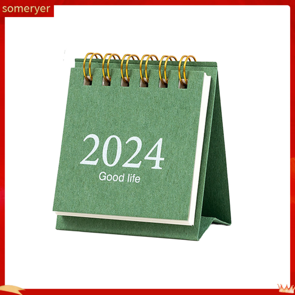 someryer Desk Calendar 2024 2024 Mini Desk Calendar Spiral Coil Page