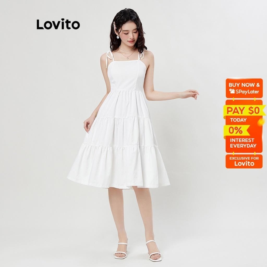 Plain white store spaghetti strap dress