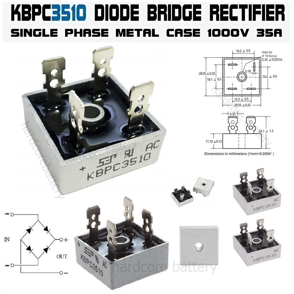 new KBPC3510 35A 1000V ceramic metal silicon case Single Phase Diode