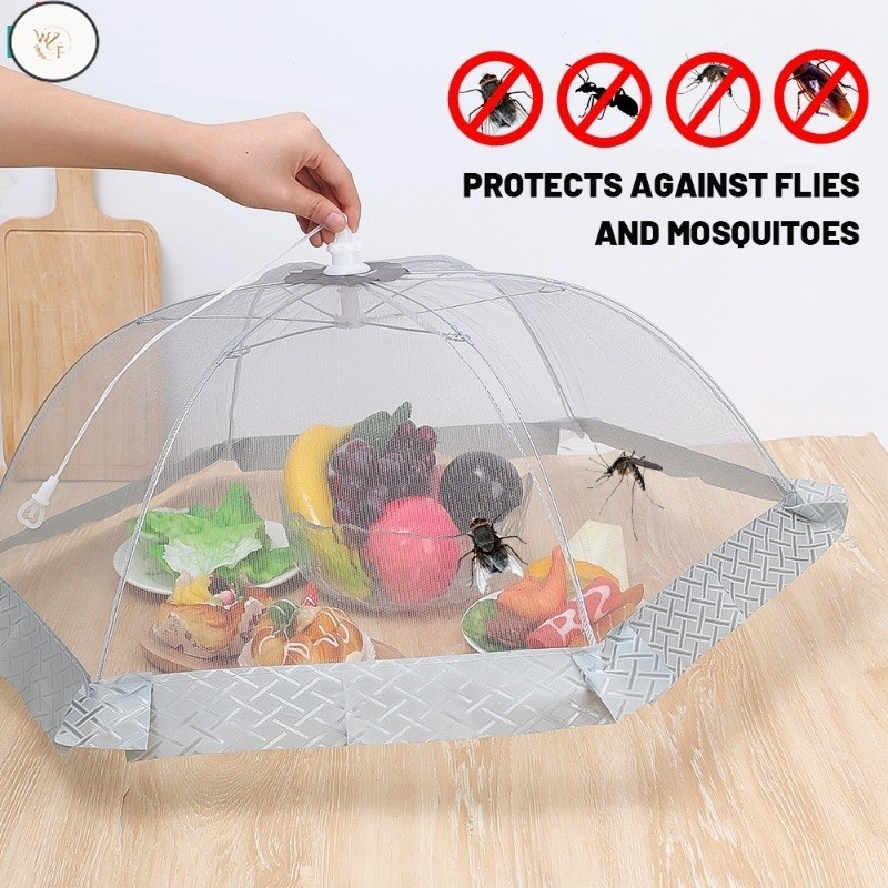 WF Kitchen Round/ Square Foldable Food Mesh Covers Dining Table Anti ...