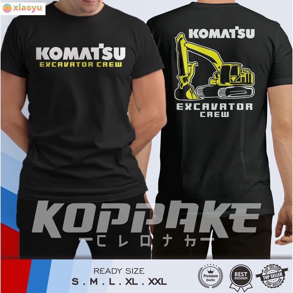 Komatsu Excavator Crew Heavy Equipment T-Shirt Distro Shirt | Kaos Alat ...