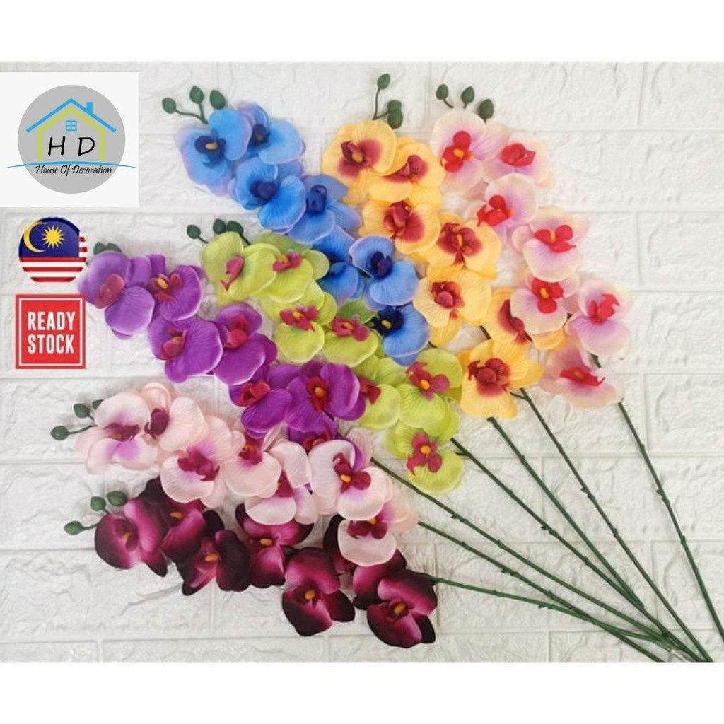 Butterfly Orchid Flower colour Artificial Flower Bunga Orkid Home Decor ...