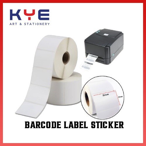 Barcode Sticker / Barcode Label / 35mm x 25mm /(2000 pcs/roll) Core 1 ...