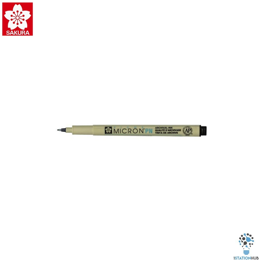 Sakura Pigma Micron PN Pen Black 0.40.5mm Plastic Nib Pens