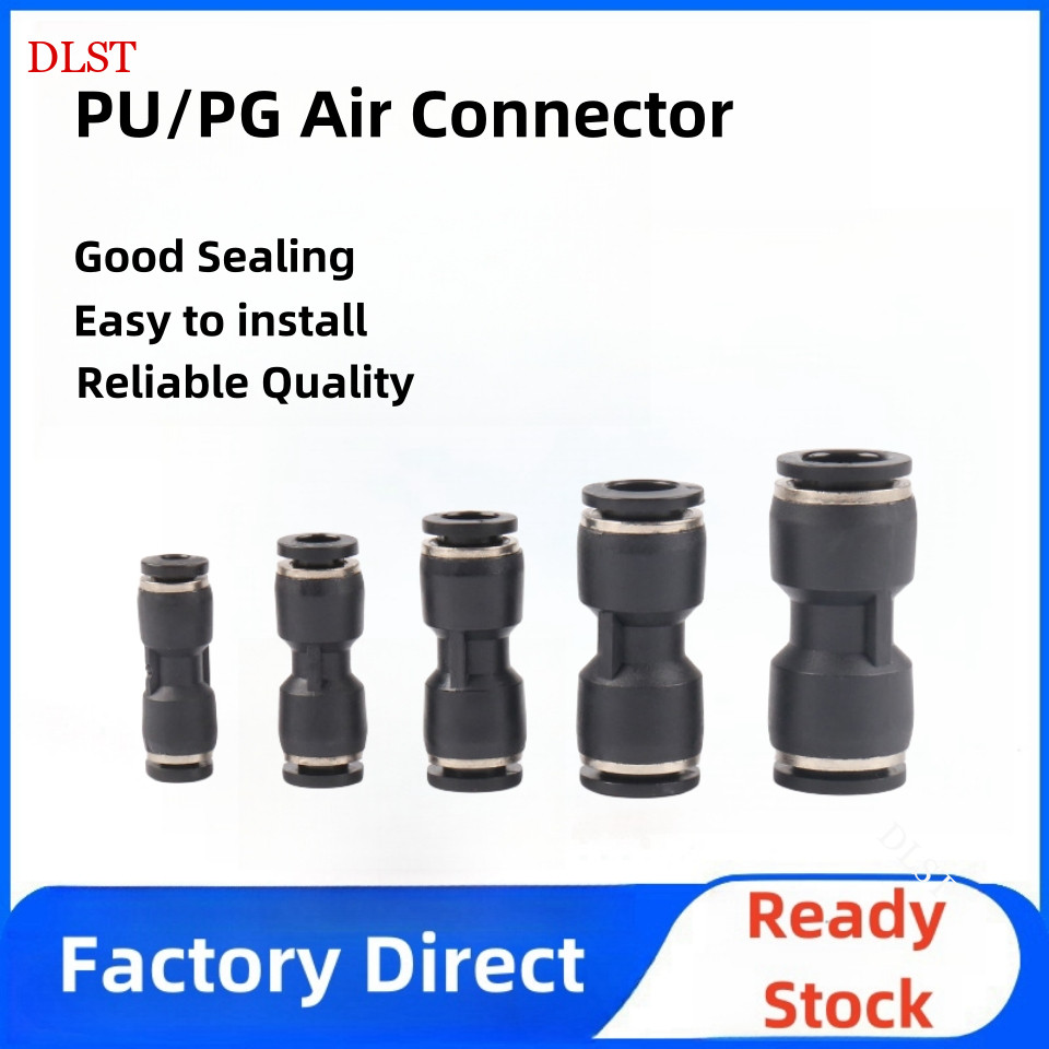 Pu Trachea Connector Black Plastic Quick Connector Pneumatic Quick ...