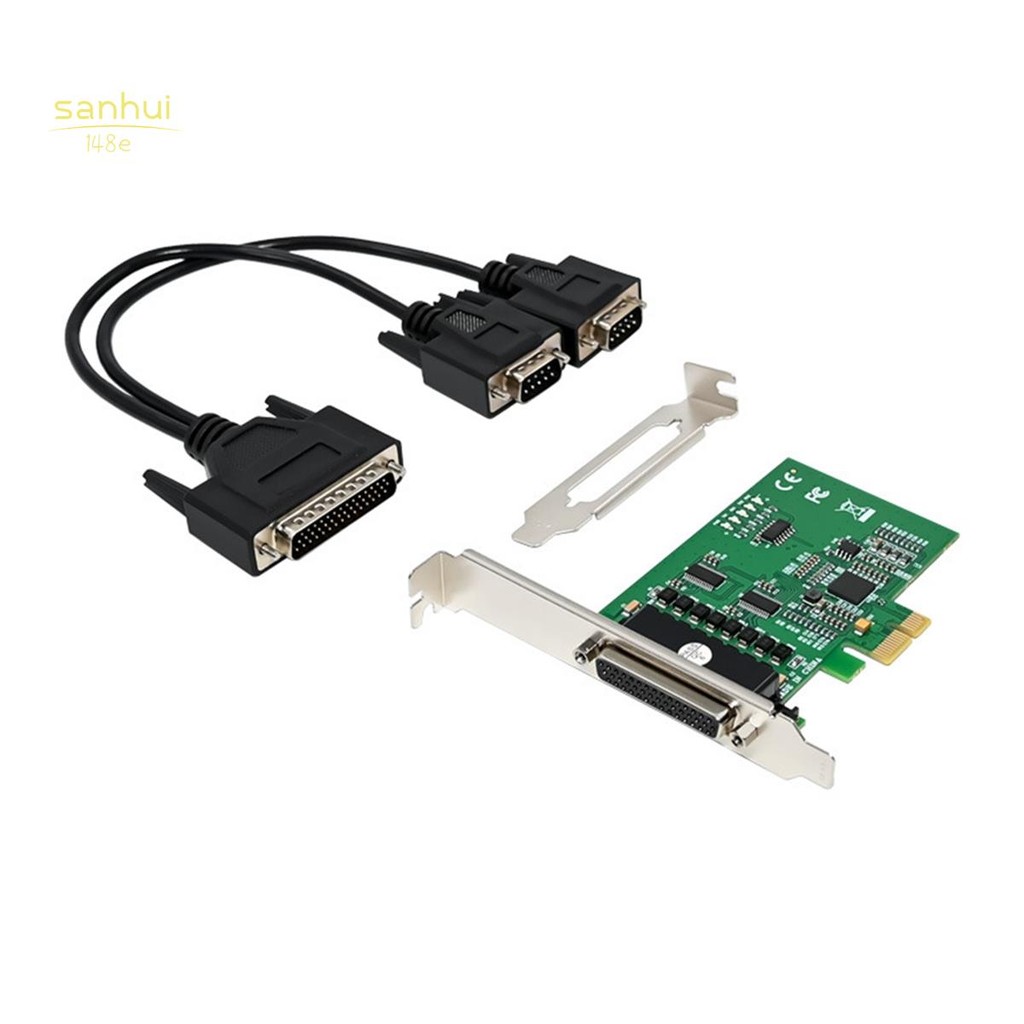 thumbnail interactive-video image 1 of PCIe Serial & Parallel Port Combo Card - DB25 Parallel & RS232 Serial Adapter For Modern Computers 1 of 5